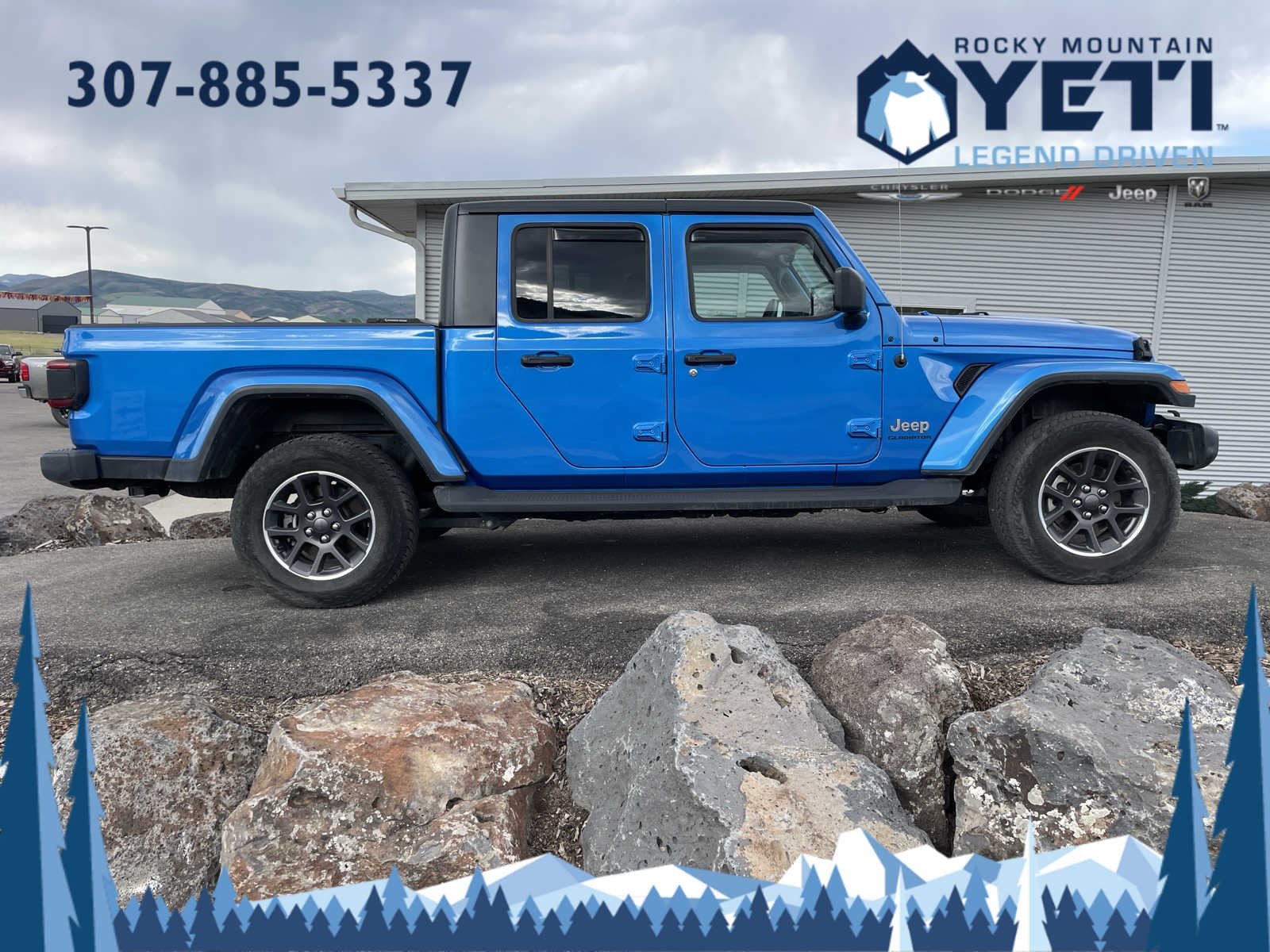 Used 2022 Jeep Gladiator Overland with VIN 1C6HJTFG3NL123875 for sale in Afton, WY