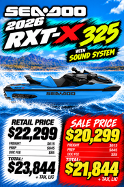 New 2026 Sea-Doo RXT-X 325 (SOUND SYSTEM) 