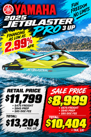 New 2025 Yamaha JETBLASTER PRO (3UP) 