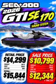 New 2026 Sea-Doo GTI SE 170 (SOUND SYSTEM) 