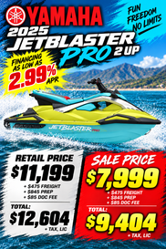New 2025 Yamaha JETBLASTER PRO (2UP) 