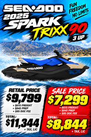 New 2025 Sea-Doo SPARK FOR 3 90 TRIXX 