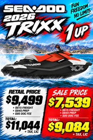 New 2026 Sea-Doo SPARK FOR 1 90 TRIXX 