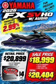 New 2026 Yamaha FX SVHO W&sol;AUDIO 