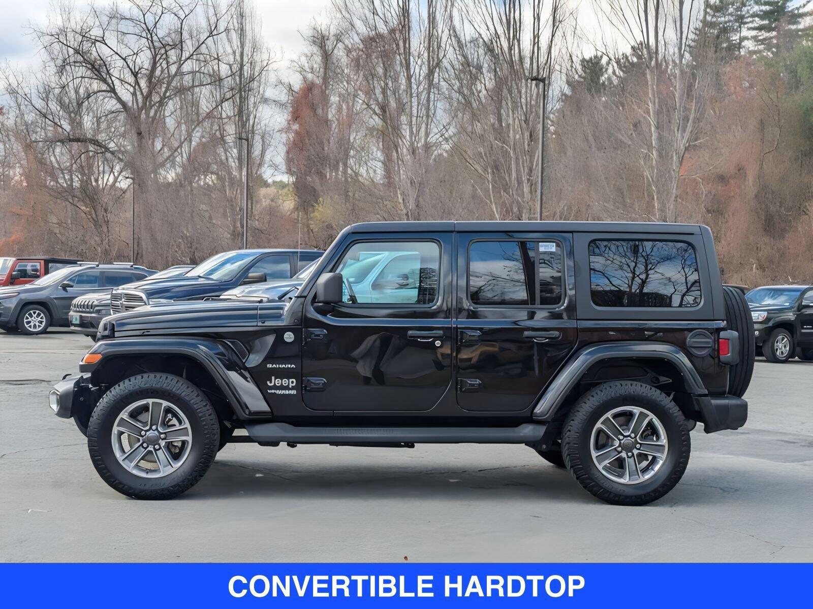 Used 2022 Jeep Wrangler Unlimited Sahara with VIN 1C4HJXEN8NW124664 for sale in Brattleboro, VT