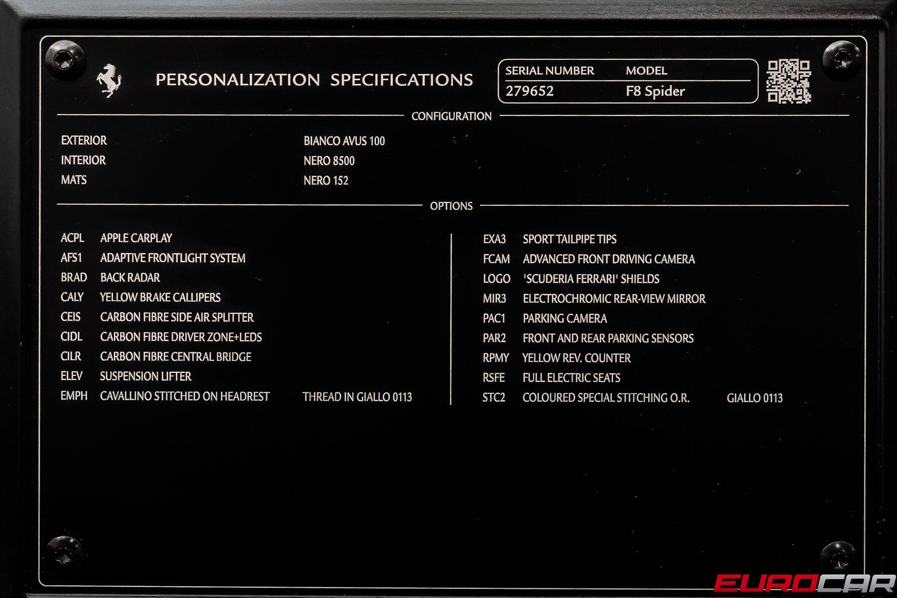 2022 Ferrari F8 Spider *CARBON STEERING WHEEL * FRONT LIFT*Image 13