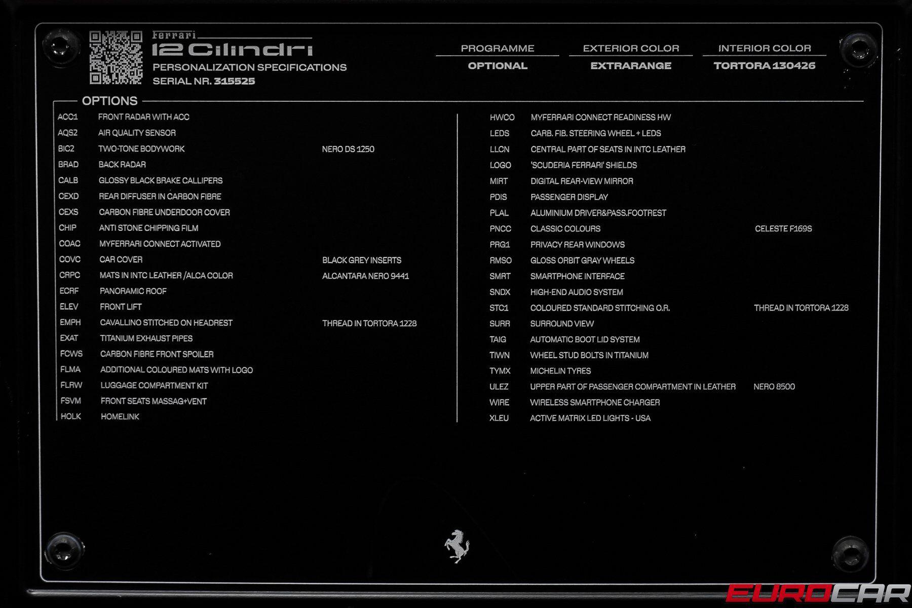 2025 Ferrari 12Cilindri *HUGE CARBON OPTIONS * PANORAMIC ROOF*Image 19