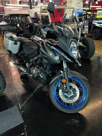 2023 Suzuki V-Strom 650  in a BLACK exterior color. Kent Powersports of Austin 512-268-8609 kps-austin-honda.com 