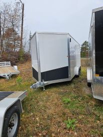 New 2024 Bear Track 6x12 enclosed trailer white 
