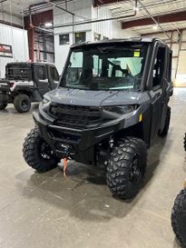 2025 Polaris RANGER CREW XP 1000 NS ED PREM - STLTH GREY Premium w/ TIP OUT  Windshield 