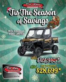New 2024 Kawasaki RIDGE LIMITED  in a METALLIC SHADOW GOLD exterior color. Del Amo Motorsports of Redondo Beach (424) 390-7811 delamomotorsports.com 
