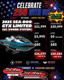 New 2025 Sea-Doo GTX LIMITED 325 (SOUND SYSTEM) 