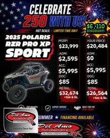 New 2025 Polaris RZR PRO XP SPORT 