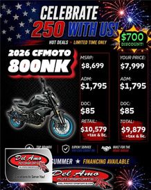 New 2026 CFMOTO 800NK 