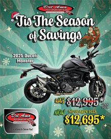 New 2025 Ducati Monster  in a DARK STEALTH exterior color. Del Amo Motorsports of Redondo Beach (424) 390-7811 delamomotorsports.com 