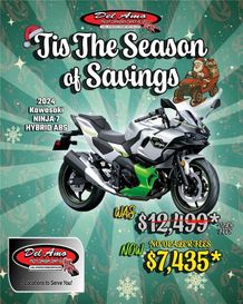 New 2024 Kawasaki NINJA 7 HYBRID ABS  in a METALLIC BRIGHT SILVER/METALLIC MATTE LIME GREEN/EBONY exterior color. Del Amo Motorsports of Redondo Beach (424) 390-7811 delamomotorsports.com 