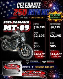 New 2026 Yamaha MT-09 