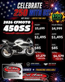 New 2026 CFMOTO 450SS 