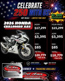 New 2026 Honda CBR1000RR ABS 
