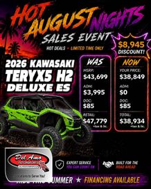 New 2026 Kawasaki TERYX5 H2 DELUXE ES 