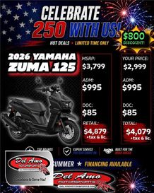 New 2026 Yamaha ZUMA 125 