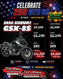 New 2026 Suzuki GSX-8S 