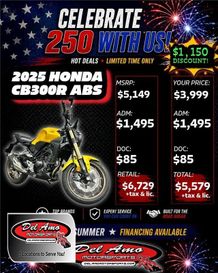 New 2026 Honda CB300R ABS 