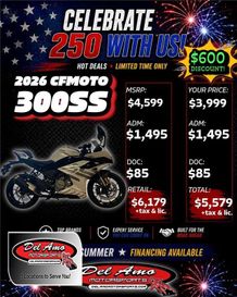 New 2026 CFMOTO 300SS 