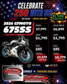 New 2026 CFMOTO 675SS 