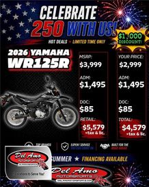 New 2026 Yamaha WR125R 