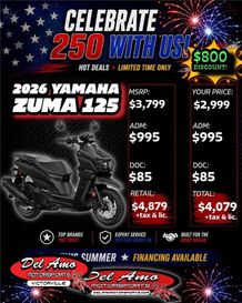 New 2026 Yamaha ZUMA 125 