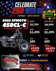 New 2026 CFMOTO 450CL-C 