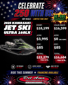 New 2025 Kawasaki JET SKI ULTRA 160LX 