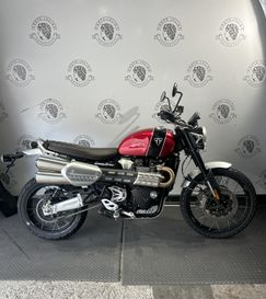 2023 Triumph SCRAMBLER 1200XC  in a CARNIVAL RED/JET BLACK exterior color. BMW Motorcycles of New Orleans 504-595-6776 pixelmotiondemo.com 