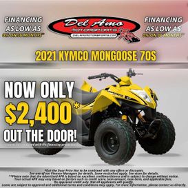 2021 KYMCO MONGOOSE 70S  in a YELLOW exterior color. Del Amo Motorsports delamomotorsports.com 