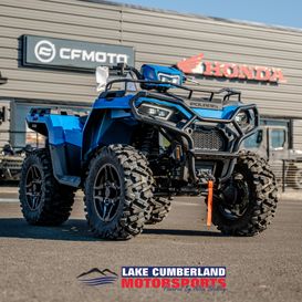 2024 Polaris Sportsman 570 Trail  in a Electric Blue exterior color. Lake Cumberland Motorsports (606)-679-5790 lckmotorsports.com 