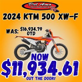 2024 KTM 500 XW-F  in a ORANGE exterior color. Del Amo Motorsports of South Bay (619) 547-1937 delamomotorsports.com 