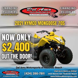 2021 KYMCO MONGOOSE 70S  in a YELLOW exterior color. Del Amo Motorsports of Redondo Beach (424) 304-1660 delamomotorsports.com 