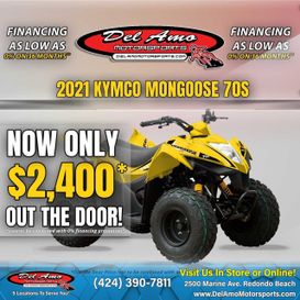 2021 KYMCO MONGOOSE 70S  in a YELLOW exterior color. Del Amo Motorsports of Redondo Beach (424) 304-1660 delamomotorsports.com 