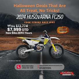 2024 HUSQVARNA FC 250  in a WHITE exterior color. Del Amo Motorsports of Los Angeles (562) 262-9181 delamomotorsports.com 