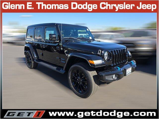 Used 2021 Jeep Wrangler Unlimited High Altitude 4XE with VIN 1C4JJXP66MW768038 for sale in Signal Hill, CA