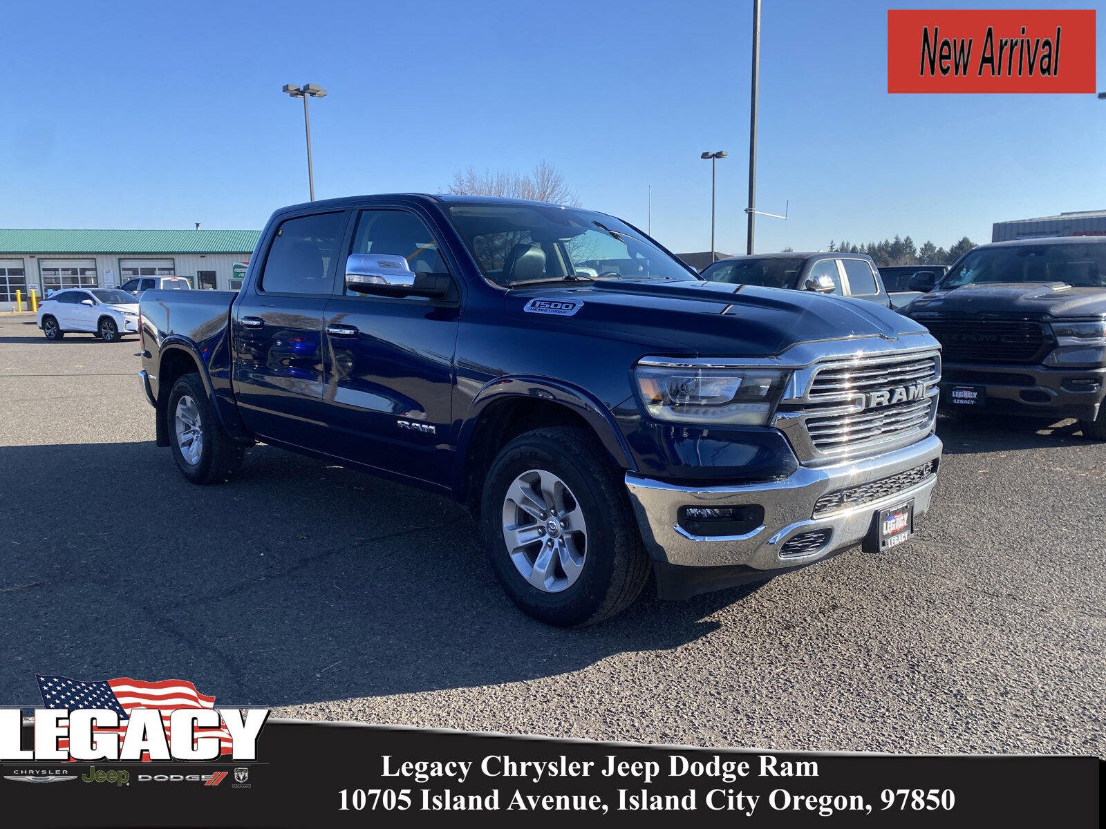 Used 2021 RAM Ram 1500 Pickup Laramie with VIN 1C6SRFJT6MN649828 for sale in Island City, OR