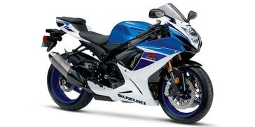 2025 Suzuki GSXR750 PEARL BRILLIANT WHITE AND METALLIC MATTE STELLAR BLUE