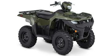 2023 Suzuki KingQuad 750 in a Green exterior color. New England Powersports 978 338-8990 pixelmotiondemo.com 