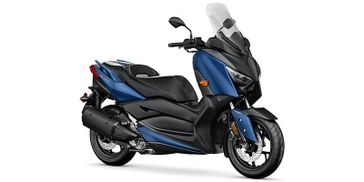 2021 Yamaha Xmax in a Blue exterior color. New England Powersports 978 338-8990 pixelmotiondemo.com 