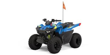 2024 Polaris Outlaw in a Blue Lime exterior color. New England Powersports 978 338-8990 pixelmotiondemo.com 