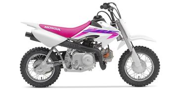 2023 Honda CRF 50F in a White exterior color. New England Powersports 978 338-8990 pixelmotiondemo.com 