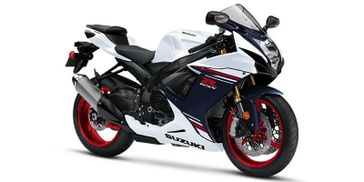 2024 Suzuki GSX-R in a White/blue exterior color. Parkway Cycle (617)-544-3810 parkwaycycle.com 