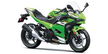 2025 KAWASAKI NINJA 500 KRT EDITION SE ABS LIME GREEN AND EBONY AND PEARL BLIZZARD WHITE