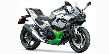 2024 Kawasaki NINJA 7 HYBRID ABS METALLIC BRIGHT SILVER AND METALLIC MATTE LIME GREEN AND EBONY